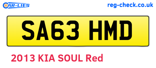 SA63HMD are the vehicle registration plates.