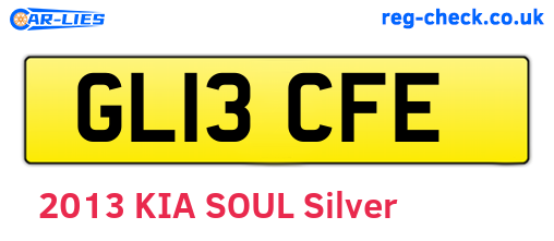 GL13CFE are the vehicle registration plates.