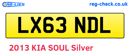 LX63NDL are the vehicle registration plates.
