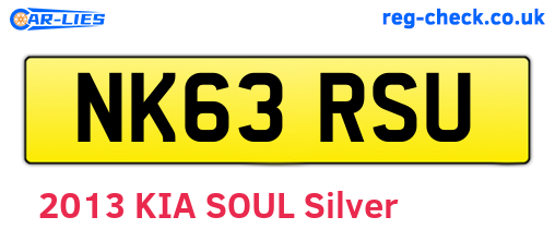 NK63RSU are the vehicle registration plates.