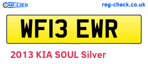 WF13EWR are the vehicle registration plates.