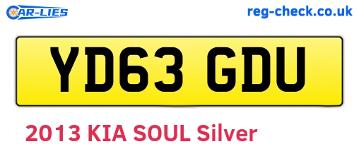 YD63GDU are the vehicle registration plates.
