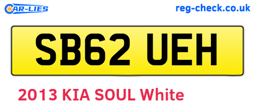 SB62UEH are the vehicle registration plates.