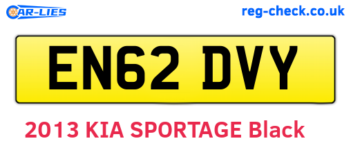 EN62DVY are the vehicle registration plates.