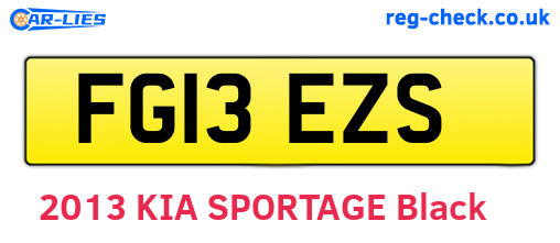 FG13EZS are the vehicle registration plates.