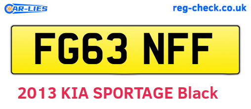 FG63NFF are the vehicle registration plates.