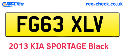 FG63XLV are the vehicle registration plates.