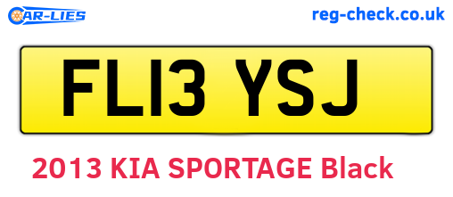FL13YSJ are the vehicle registration plates.