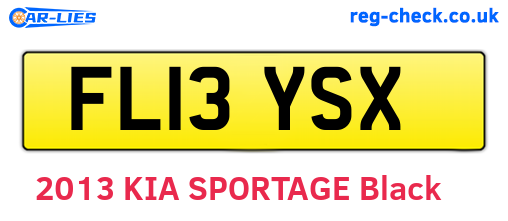 FL13YSX are the vehicle registration plates.