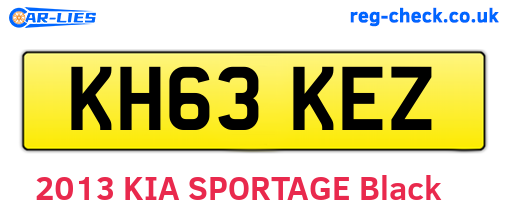KH63KEZ are the vehicle registration plates.
