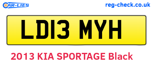 LD13MYH are the vehicle registration plates.