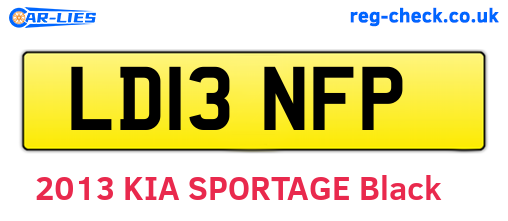 LD13NFP are the vehicle registration plates.