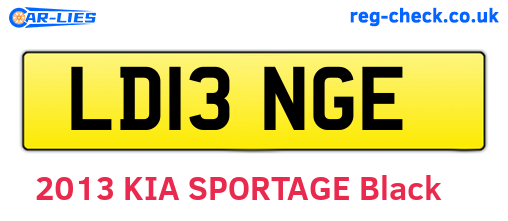 LD13NGE are the vehicle registration plates.