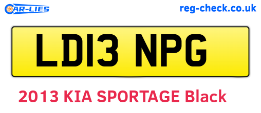 LD13NPG are the vehicle registration plates.