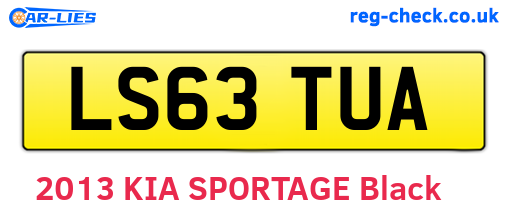 LS63TUA are the vehicle registration plates.