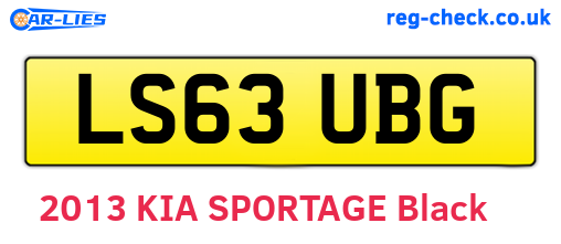 LS63UBG are the vehicle registration plates.
