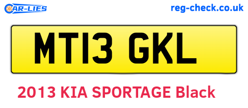 MT13GKL are the vehicle registration plates.