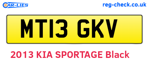MT13GKV are the vehicle registration plates.