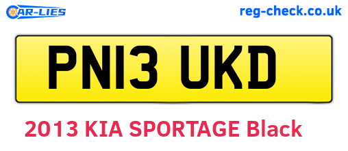 PN13UKD are the vehicle registration plates.