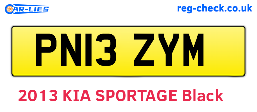 PN13ZYM are the vehicle registration plates.