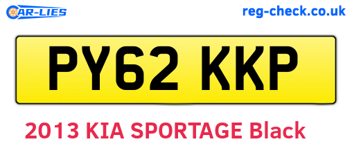 PY62KKP are the vehicle registration plates.
