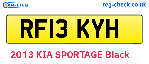 RF13KYH are the vehicle registration plates.