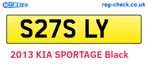 S27SLY are the vehicle registration plates.