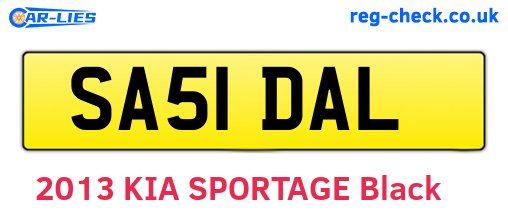 SA51DAL are the vehicle registration plates.