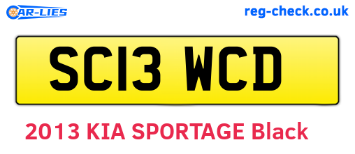 SC13WCD are the vehicle registration plates.