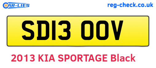 SD13OOV are the vehicle registration plates.