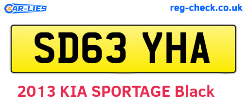 SD63YHA are the vehicle registration plates.