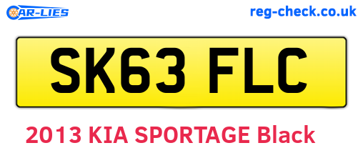 SK63FLC are the vehicle registration plates.