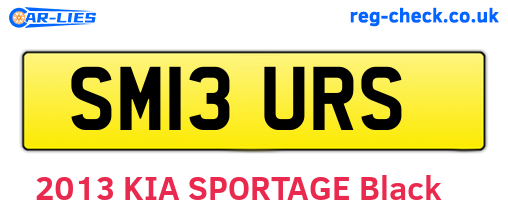 SM13URS are the vehicle registration plates.
