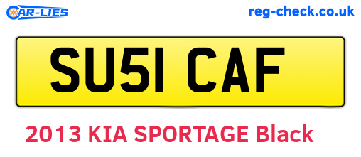 SU51CAF are the vehicle registration plates.