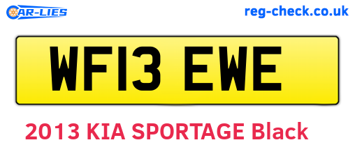 WF13EWE are the vehicle registration plates.