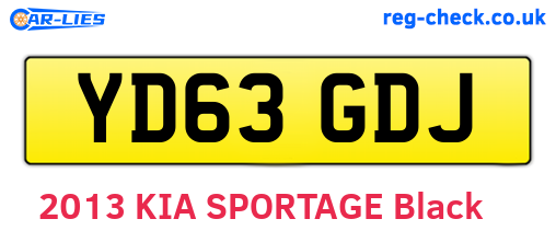 YD63GDJ are the vehicle registration plates.