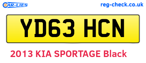 YD63HCN are the vehicle registration plates.