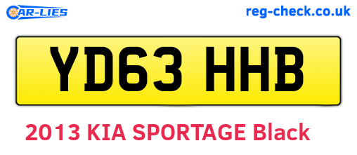 YD63HHB are the vehicle registration plates.
