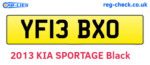 YF13BXO are the vehicle registration plates.