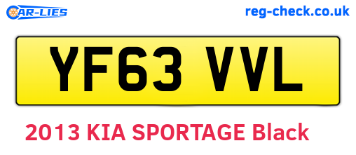 YF63VVL are the vehicle registration plates.