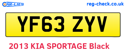 YF63ZYV are the vehicle registration plates.