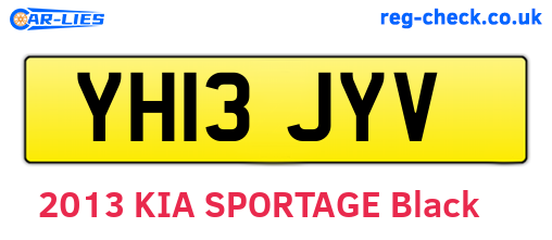 YH13JYV are the vehicle registration plates.