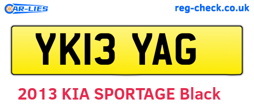 YK13YAG are the vehicle registration plates.