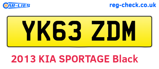 YK63ZDM are the vehicle registration plates.