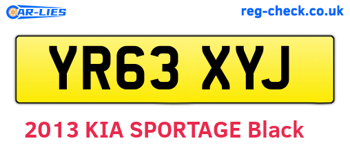 YR63XYJ are the vehicle registration plates.