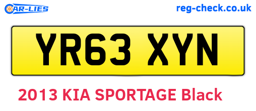 YR63XYN are the vehicle registration plates.