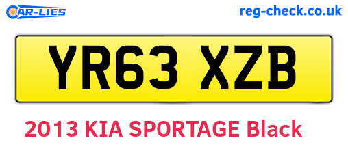 YR63XZB are the vehicle registration plates.