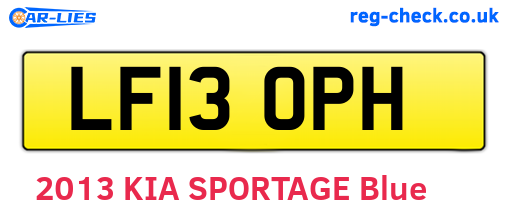 LF13OPH are the vehicle registration plates.