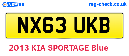 NX63UKB are the vehicle registration plates.