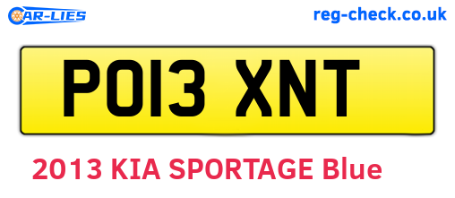 PO13XNT are the vehicle registration plates.